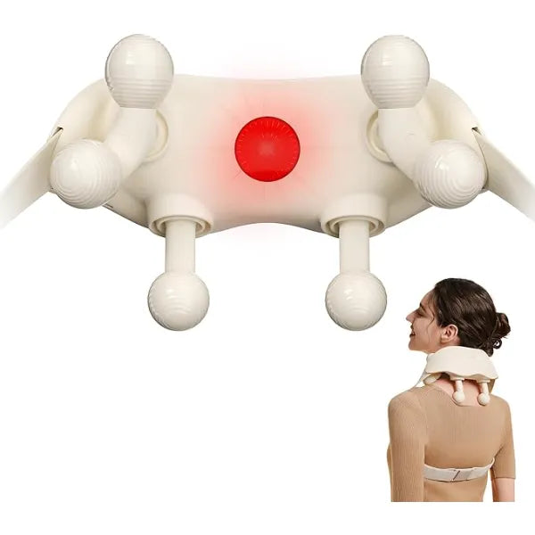 SKG HS500 FSA Eligible Cordless Neck Massager for Pain Relief Deep Tissue, Shiatsu Shoulder Massager with Heat, Massage Tools for Trapezius, Lymphatic Drainage, Relaxation Therapy, HSA Items
