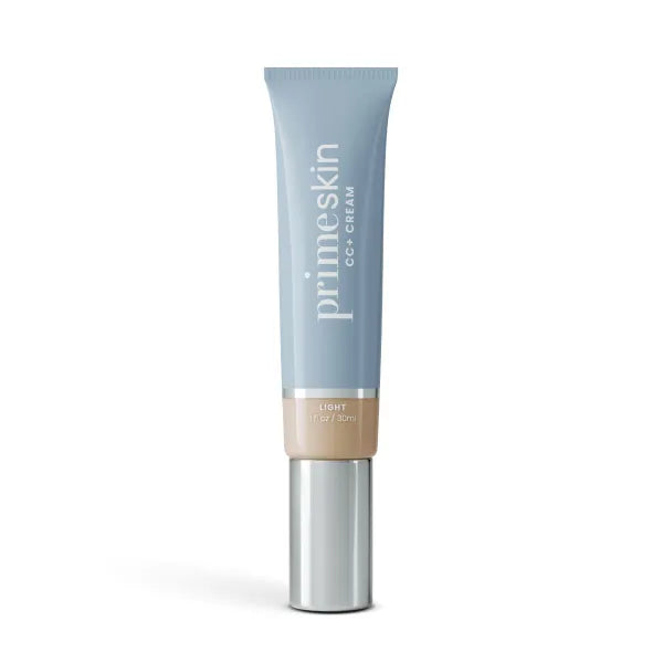 PrimeSkin CC+ Cream for Mature Women – Lightweight Liquid-to-Powder Foundation – Blurs Pores & Covers Age Spots – Crease-Free, Hydrating & Soft-Matte Finish for Sensitive Skin
