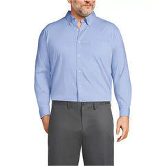 Lands' End Men's Supima Pinpoint Buttondown Collar Dress Shirt
