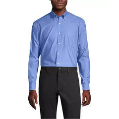 Lands' End Men's Traditional Fit Button down Collar Dress Shirt