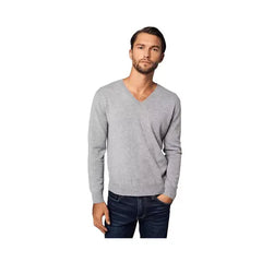 Bellemere Men's Solid V-Neck Merino Sweater