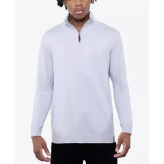 SPRING + MERCER Men's Quarter Zip Mock Neck Sweater