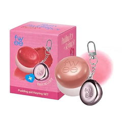 fwee Blurry Pudding Pot + Keychain SET Airbrushed Blush & Lip, Buildable Pigment, Long lasting, Lightweight, Easy to Blend, Natural Soft Matte Finish Makeup  Baddie