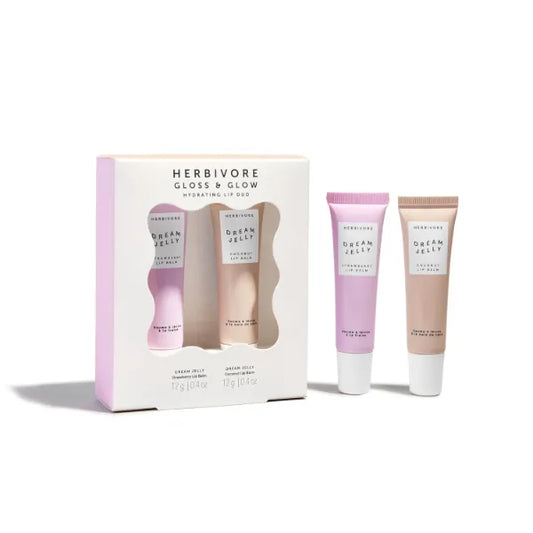 HERBIVORE Dream Jelly Multi-Oil Lip Balm for Hydration + Plumping with Linoleic Acid, Shea Butter, and Vegan Waxes - Plant-based, Vegan, Cruelty-Free
