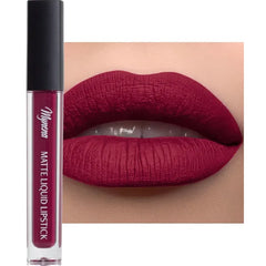 Mynena Liquid Matte Lipstick Long-Lasting Waterproof | Lightweight Comfortable Non-Drying | High Pigment Intense Color Lip Stain | Paraben-Free Talc-Free Vegan & Cruelty-Free