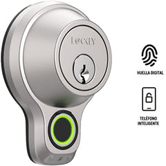 Lockly Flex Touch Deadbolt Lock with 3D Fingerprint And Bluetooth (PGD7Y) Satin Nickel