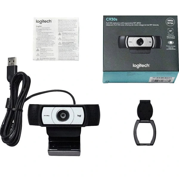 Logitech C930s PRO HD 1080P Webcam (960-001403) - Black