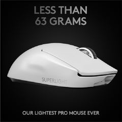 Logitech G Pro X Superlight Wireless Gaming Mouse (910-005940) White