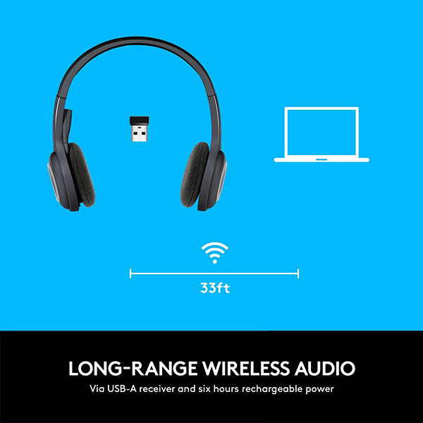 Logitech Headphone H600 Wireless (981-000341) Black