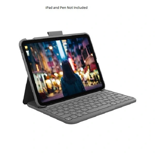 Logitech Slim Folio Keyboard Case For iPad (10th Gen) (920-011368) - Oxford Gray