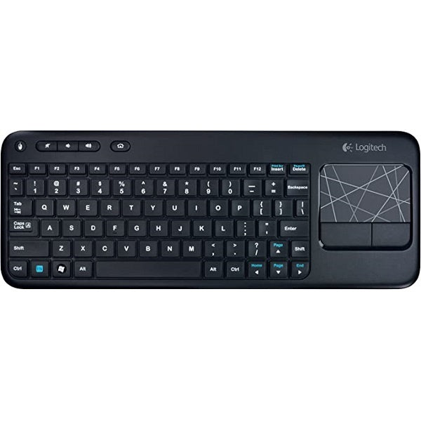 Logitech Wireless Touch Keyboard K400 with Built-In Multi-Touch (920-003070) - Black