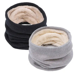 Loritta 2-Pack Winter Scarves for Women – Knitted Neck Warmers & Fleece Face Scarves