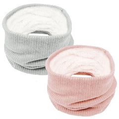 Loritta 2-Pack Winter Scarves for Women – Knitted Neck Warmers & Fleece Face Scarves