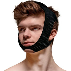 WOOWME Adjustable Chin Strap for Sleeping – CPAP Compatible Anti Snoring Jaw Strap for Sleep Apnea & Mouth Breathing Relief for Men & Women