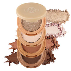 Erinde 4 Colors Eyeshadow Palette, Matte Shimmer Quartet, High Pigmented, Long Lasting, Ultra-Blendable, Rich Colors with Velvety Texture Eye Makeup Palette with Mirror, Great for Travel