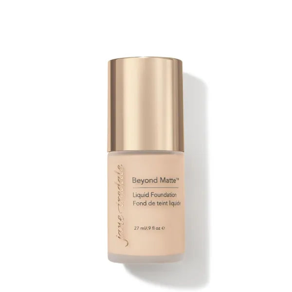 Jane Iredale Beyond Matte 3-in-1 Liquid Foundation, Long-wear, Buildable Coverage, Vegan, Clean, Cruelty Free, Semi Matte Finish