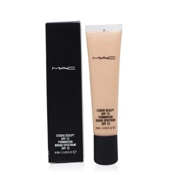 MAC COSMETICS STUDIO FOUNDATION 1.3 OZ NC25 MAC COSMETICS/STUDIO SCULPT SPF 15 FOUNDATION (NC25) 1.3 OZ (40 ML) LIGHT BEIGE W GOLD UNDERTONE LIGHT SKIN