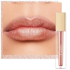 Oulac Pink Nude Metallic Shine Lipstick for Women, Dual Use for Lips & Eyeshadow, Long Lasting Lip Gloss, Metallic Matte High Impact Lip Color