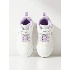 Frozen Print High-Top Sneakers with Hook and Loop Closure Purple