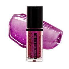 Palladio Hydrating Lip Oil Infused with Hyaluronic Acid, Non-Sticky Formula, Subtle shine with tinted sheer color, liquid lipstick, prevents chapped lips, Vegan & Cruelty-Free