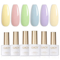 GAOY 6-Color Soak-Off UV Gel Nail Polish Sets