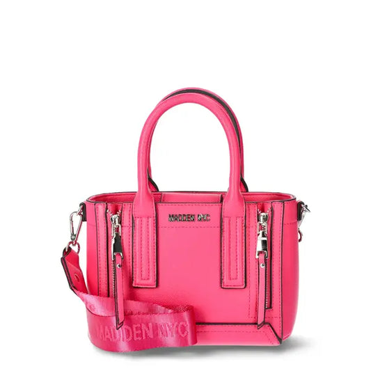 Madden NYC Women's Mini Satchel ,  Stylish Zipper Handbag with Embellished Pouch - Fuchsia