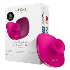 GESKE Body Brush 4 in 1 Design with Metal Ring Cleansing Brush for the Entire Body Professional Deep Cleaning Soft Silicone Bristles Ergonomic Two Finger Design