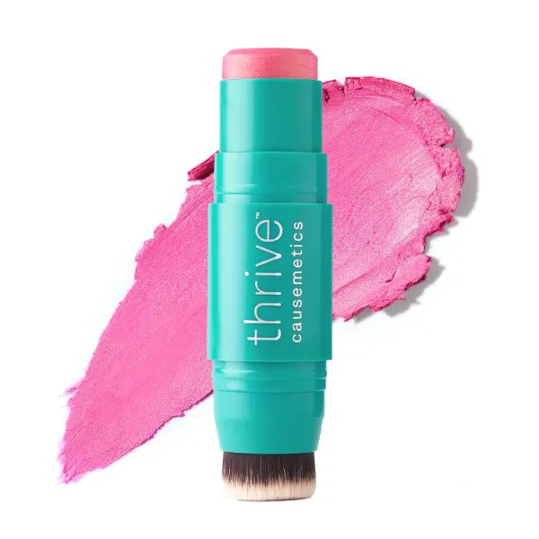 Thrive Causemetics Triple Threat Color Stick: Cream Blush Stick with Vitamin E, Evening Primrose Oil, Waterproof Smudge Proof Face Makeup Formula