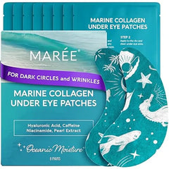 MAREE Eye Gels Pads Under Eye Patches for Puffy Eyes and Dark Circles with Collagen & Hyaluronic Acid Anti Wrinkles Under Eye Masks Skincare Treatment for Puffiness & Bags Parches Para Ojeras