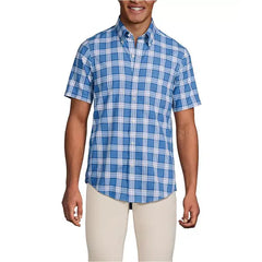 Lands' End Men's Tall Short Sleeve No Iron Twill Shirt