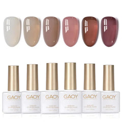 GAOY 6-Color Soak-Off UV Gel Nail Polish Sets