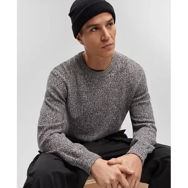 Men's Regular-Fit Marled-Knit Sweater