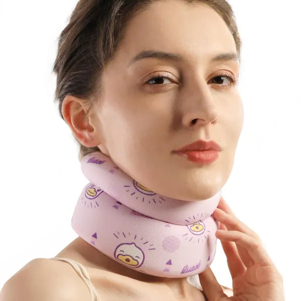 VELPEAU Fashion Soft Cervical Neck Brace for Sleeping – Anti Snoring & Sleep Apnea Support Foam Collar for Pain Relief & Spine Stability for Men & Women