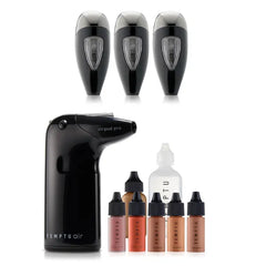 TEMPTU Air Intro Airbrush Makeup Kit – 9-Piece Set with Cordless Device, Foundations, Primer, Blush, Highlighter & Accessories