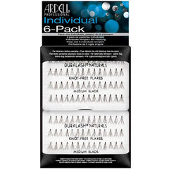 Ardell Individual Lashes - Long Black, Knot-Free Natural Lash Clusters Wispy Eyelash Clusters, Lightweight Cluster Eyelash Extensions, 6 Pack