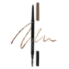 Palladio Beauty Brow Definer Pencil, Ultra Precise Twist-Up Eye Brow Pencil with Long-Staying Power, Spooley Brush Blends Color for Natural Finish, No Eyebrow Pencil Sharpener Required