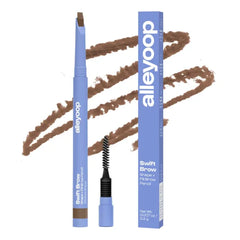 ALLEYOOP Swift Eyebrow All-In-1 Brow Definer with Built-In Sharpener & Spoolie Brush, Water & Smudge Resistant and Eyebrow Pencil for Women, Natural Matte Finish, Vegan, Cruelty-Free