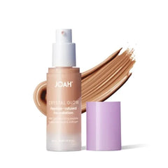 JOAH Crystal Glow Peptide-Infused Foundation, 2-in-1 Multitasking Korean Makeup with Blurring Face Primer, Luminizer, Hydration & Skin Defense for a Flawless Finish, 30ml