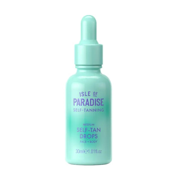 Isle of Paradise Self Tanning Face & Body Drops Self Tanner Drops for a Natural Bronze, Long lasting Tan, Fragrance Free & Dermatologist Approved, 1.01 fl. oz