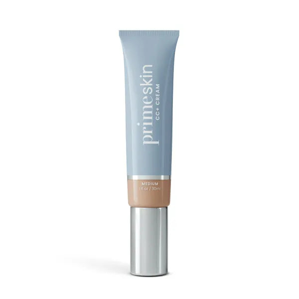 PrimeSkin CC+ Cream for Mature Women – Lightweight Liquid-to-Powder Foundation – Blurs Pores & Covers Age Spots – Crease-Free, Hydrating & Soft-Matte Finish for Sensitive Skin