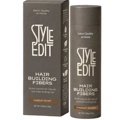 STYLE EDIT Hair Building Fibers for Thinning Hair | Conceals Receding Hairlines, Fine Hair & Bald Spots for Fuller looking hair, 100% Plant-Based Thickening Powder for Men & Women - 0.88oz (Pack of 1)