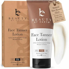 Beauty by Earth Face Tanner USA Made with Natural & Organic Ingredients Gradual Facial Self Tanner Lotion for Natural Looking Fake Tan & Streak Free Natural Glow