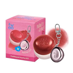 fwee Blurry Pudding Pot + Keychain SET Airbrushed Blush & Lip, Buildable Pigment, Long lasting, Lightweight, Easy to Blend, Natural Soft Matte Finish Makeup  Baddie