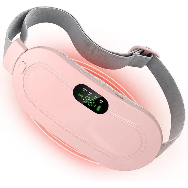 SunshineFace Portable Menstrual Heating Pad - 3 Heat Levels & Massage Modes for Cramps & Back Pain