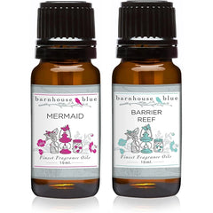 Barnhouse Blue Premium Fragrance Oil 2-Packs – Beautiful Day Type + Honolulu Sun Type | Mermaid + Barrier Reef – 10ml