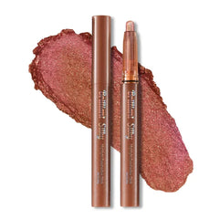 Erinde Glitter Eyeshadow Sticks, Cream Shimmer Eye Shadow Stick, Long-Lasting, Waterproof, Crease-Proof Multichrome Eye Brightener Highlighter Stick Makeup, Vegan & Cruelty-Free