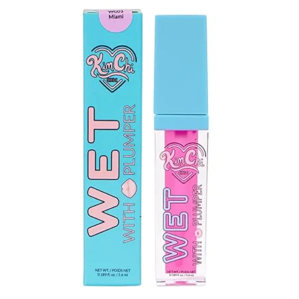 KimChiChic Beauty High Shine Wet Gloss Lip Plumping Lip Gloss, High Shine, Non-Sticky, Super Lightweight and Vegan Lip Gloss, Translucent Hot Pink