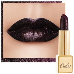 Oulac Lipstick for Women with Metallic 3D Shine Lightweight Hydrating Formula, High Impact Lip Color, Vegan Beauty, Full Coverage Lip Makeup