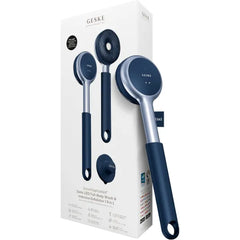 GESKE LED Sonic Full Body Brush 9 in 1 Body Cleansing Brush & Intensive Exfoliator with LED with SmartSonic Pulsations Expert Deep Cleansing & Massage Rough Skin Remover Adjustable Handle