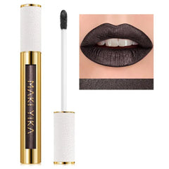 MAKI YIKA Metallic Pink Lipstick Long Lasting Hot Pink Lipsticks for Women, High Shine Glitter Lipstick No Smudge Transferproof Liquid Lip Gloss